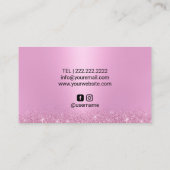 Lashes Brows Makeup artist Girly Pink Salon Visitenkarte (Rückseite)