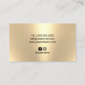 Lashes Brows Makeup Artist Glam Gold Beauty Salon Visitenkarte (Rückseite)