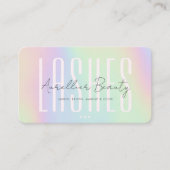 Lashes Brows Makeup Artist Holographic Modern Visitenkarte (Vorderseite)