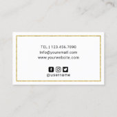 Lashes & Brows Makeup Artist Moderne Folies Visitenkarte (Rückseite)