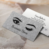 Lashes Brows Makeup Artist Silver Glitzer Loyalty Treuekarte
