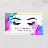 Lashes Brows Makeup Artist Visitenkarte (Vorderseite)