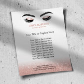 Lashes Brows Makeup Rose Gold Beauty Salon Flyer