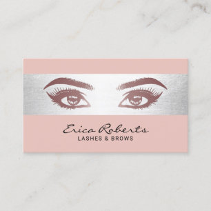 Lashes Brows Makeup Rose Gold Beauty Salon Visitenkarte