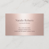 Lashes Brows Makeup Rose Gold Loyalität Treuekarte (Rückseite)