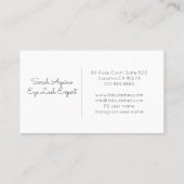 Lashes Brows Makeust Artist Blush Pink Wasserfarbe Visitenkarte (Rückseite)