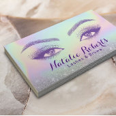Lashes & brows Pastel Holographic Beauty Salon WEL Visitenkarte