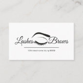 Lashes & Brows Salon Visitenkarte (Vorderseite)