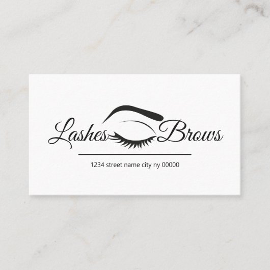 Lashes & Brows Salon Visitenkarte (Vorderseite)