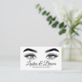 Lashes & Brows Salon Visitenkarte (Stehend Vorderseite)