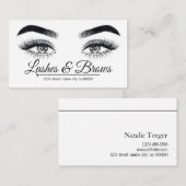 Lashes & Brows Salon Visitenkarte (Vorne/Hinten)