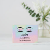 Lashes Business Card Visitenkarte (Stehend Vorderseite)