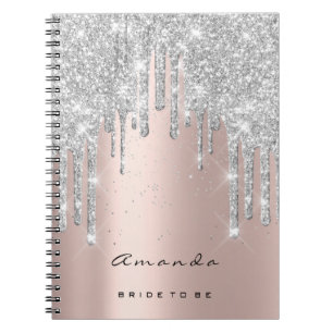 Lashes Confetti Makeup Bridal Gray Rose Spark Notizblock