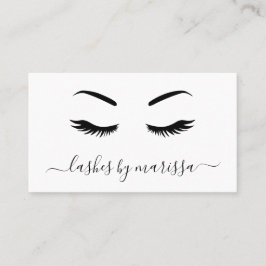 Lashes Einfach Minimalistisch Schwarz und Weiß Visitenkarte