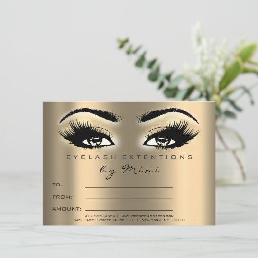 Lashes Einladung (Stehend Vorderseite)