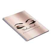 Lashes erweitern Eyes Makeup Artist Rose Gold Skin Notizblock (Rechte Seite)