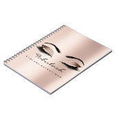 Lashes erweitern Eyes Makeup Artist Rose Gold Skin Notizblock (Linke Seite)