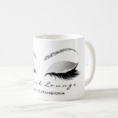 Lashes Erweiterung Confetti Studio White Silver Gr Kaffeetasse (VorderseiteRechts)