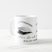 Lashes Erweiterung Confetti Studio White Silver Gr Kaffeetasse (Vorderseite Links)