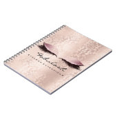 Lashes Erweiterungen Augen Makeup Artist Damask Pi Notizblock (Linke Seite)