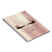 Lashes Erweiterungen Augen Makeup Künstler Rose Bl Notizblock (Rechte Seite)