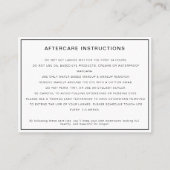 Lashes Erweiterungen nach Pflegeanweisungen Modern Visitenkarte (Vorderseite)