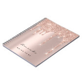 Lashes Event Rose Tropfen Makeup Artist Bridal Spa Notizblock (Linke Seite)