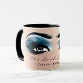 Lashes Extension Eye Makeup Studio Blue Black Rose Tasse (Vorderseite Links)