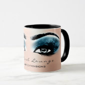 Lashes Extension Eye Makeup Studio Blue Black Rose Tasse (VorderseiteRechts)