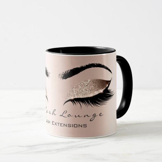 Lashes Extension Eye Makeup Studio Glitzer Black Tasse (VorderseiteRechts)