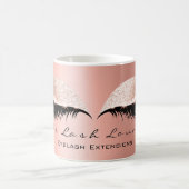Lashes Extension Eye Makeup Studio Glitzer Coral Kaffeetasse (Mittel)