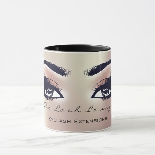 Lashes Extension Eye Makeup Studio Peach BlushPink Tasse (Zentrum)