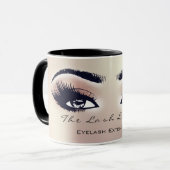 Lashes Extension Eye Makeup Studio Peach BlushPink Tasse (Vorderseite Links)