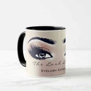 Lashes Extension Eye Makeup Studio Peach BlushPink Tasse