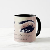 Lashes Extension Eye Makeup Studio Peach BlushPink Tasse (VorderseiteRechts)