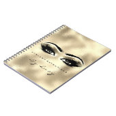 Lashes Extension Eyes Makeup Artist Glitzer Gold Notizblock (Linke Seite)