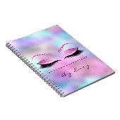 Lashes Extension Eyes Makeup Artist Glitzer Pink Notizblock (Rechte Seite)