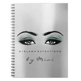 Lashes Extension Eyes Makeup Artist Grau Aquamarin Notizblock