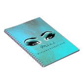 Lashes Extension Eyes Makeust Artist Ocean Browns Notizblock (Rechte Seite)
