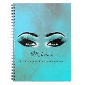 Lashes Extension Eyes Makeust Artist Ocean Browns Notizblock (Vorderseite)