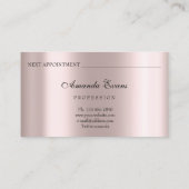 Lashes Extension Makeup Artist Blue Floral Rose Terminkarte (Rückseite)
