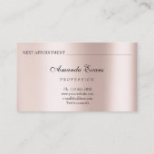 Lashes Extension Makeup Artist Eyes Rose Terminkarte (Rückseite)