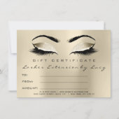 Lashes Extension Makeup Certificate Gift Ivory (Vorderseite)