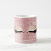 Lashes Extension Makeup Studio Pink Molten Glitzer Kaffeetasse (Mittel)