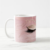 Lashes Extension Makeup Studio Pink Molten Glitzer Kaffeetasse (Links)