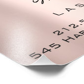 Lashes Extension Studio Makeuws Brows Rose Tropfen Fotodruck (Ecke)