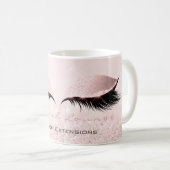 Lashes Extension Studio Pastel Pink Makeup Girly Kaffeetasse (VorderseiteRechts)