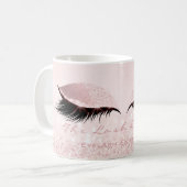 Lashes Extension Studio Rose Pink Makeup Girly Kaffeetasse (Vorderseite Links)