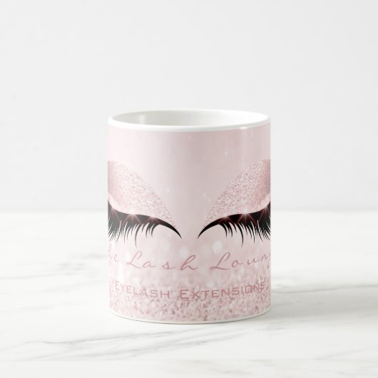 Lashes Extension Studio Rose Pink Makeup Girly Kaffeetasse (Mittel)