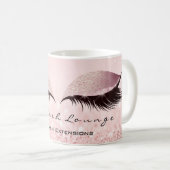 Lashes Extention Beauty Studio Rose Eye Glitzer Kaffeetasse (VorderseiteRechts)